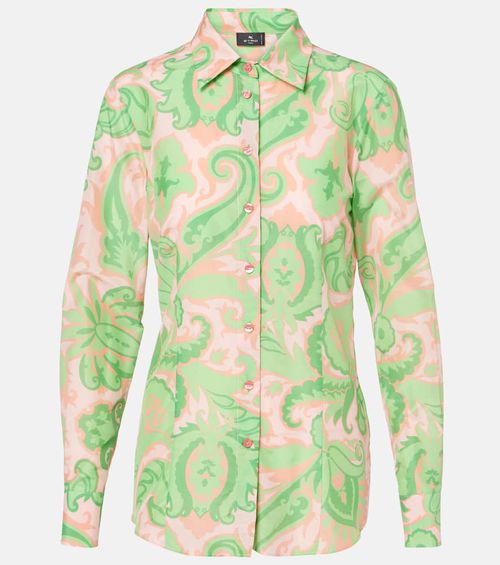 Printed cotton and silk shirt