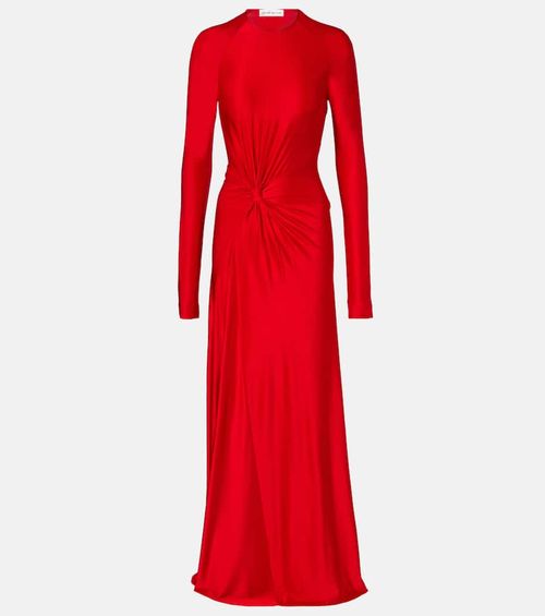 Gathered jersey maxi dress