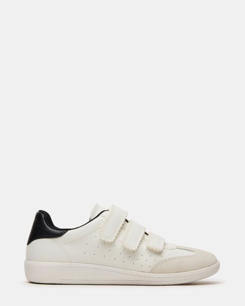 Steve Madden Women's Momentum Low-Top Sneakers - White/Black - - Leather