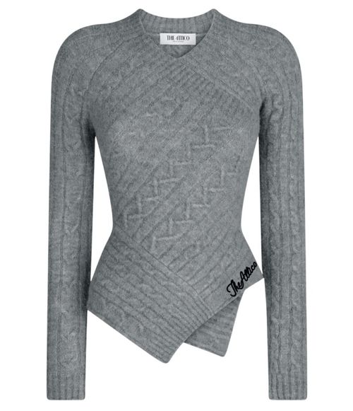 Light Grey V Neck Sweater