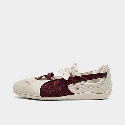 Women's Speedcat Ballet Lace Casual Shoes in Frosted Ivory/Ruby Shimmer