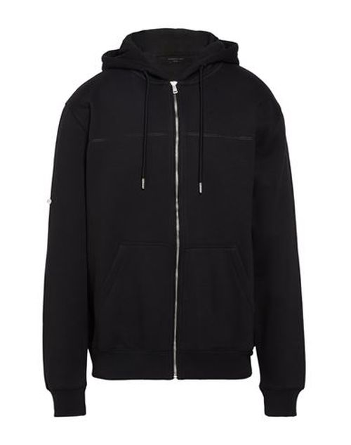 Man Sweatshirt Black Size XXL Cotton, Polyester