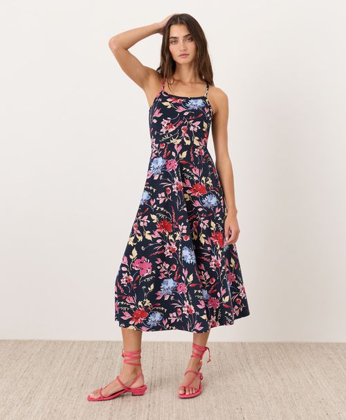 Women's Dayspring Blooms Multi Fit & Flare Midi Dress RZ