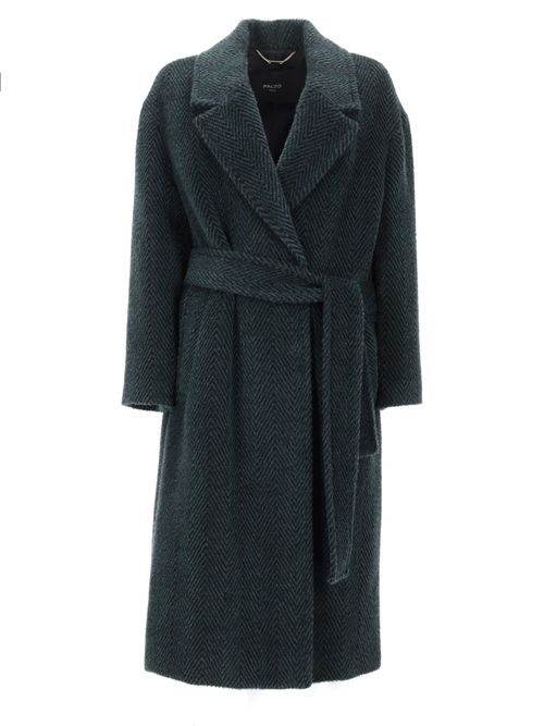 Cappotto in alpaca e lana con cintura