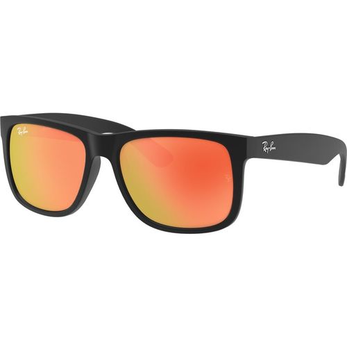 Ray - Ban Man Ray - Ban RB4165 JUSTIN 622/6Q Sunglasses Injected Black Red Squared Norma