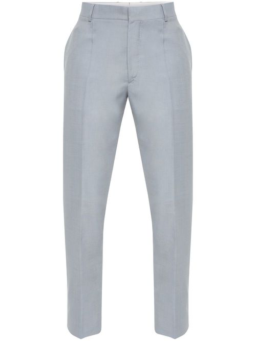 Tapered cotton trousers - Blue