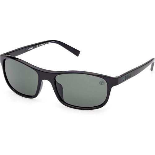 Timberland Hombre Timberland TB00057-H 01R Gafas de sol Inyectado Negro Verde Cuadrada Polarizado