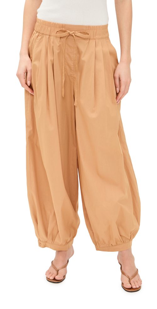 Tie Front Balloon Pants SUMMER BEIGE
