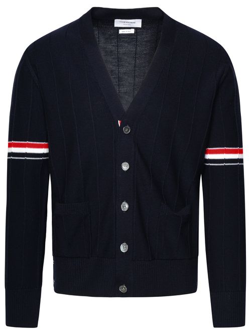 Navy Virgin Wool Cardigan