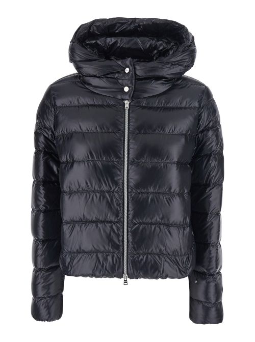 Quilted Technical Down Jacket — Black