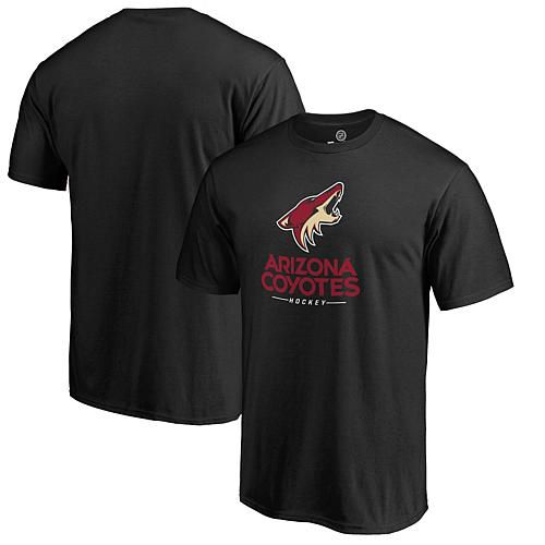 Men's Black Arizona Coyotes Team Lockup T-Shirt - Size Large