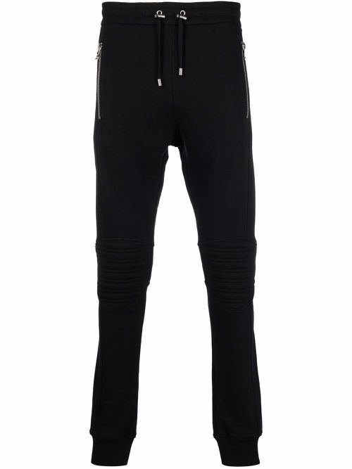 Embossed logo track pants - Black