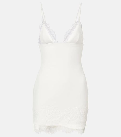 Lace-trimmed minidress