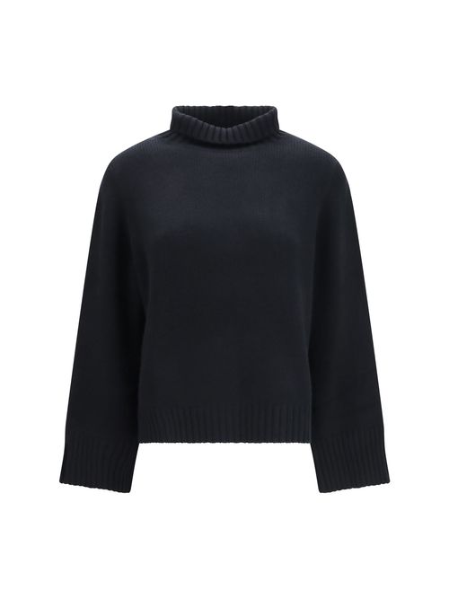 Cashmere Turtleneck Sweater — Black