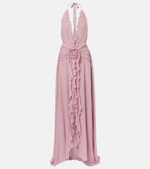 Ruffled georgette gown