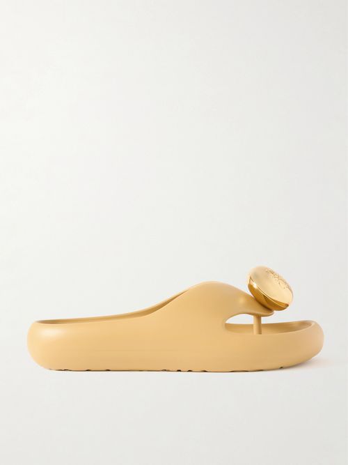 + Paula's Ibiza Bubble Logo-detailed Rubber Slides - Neutrals