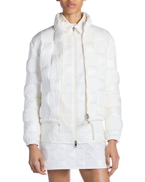 Ancy Checkered Quilted Down Jacket