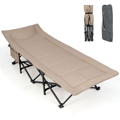 Portable Adults Camping Cot Folding Outdoor Travel Sleeping Cot Bed w/ Carry Bag