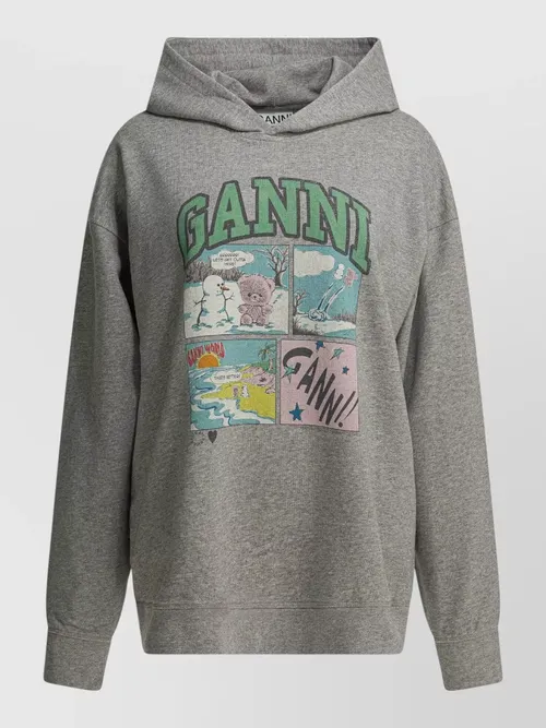 Ganni - bear comic graphic hoodie long sleeve