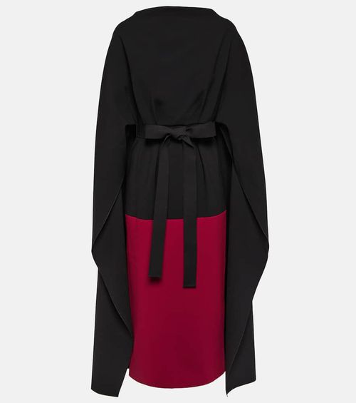 Roksanda Cape-detail crêpe midi dress