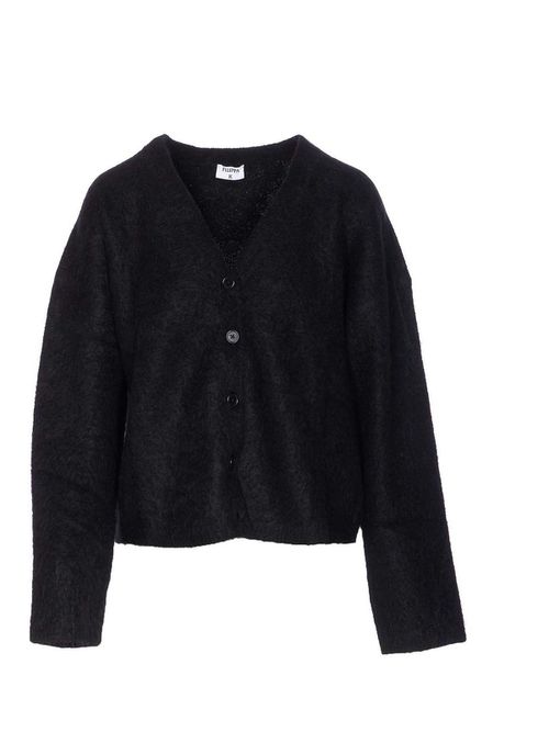 Black Fluffy Cardigan