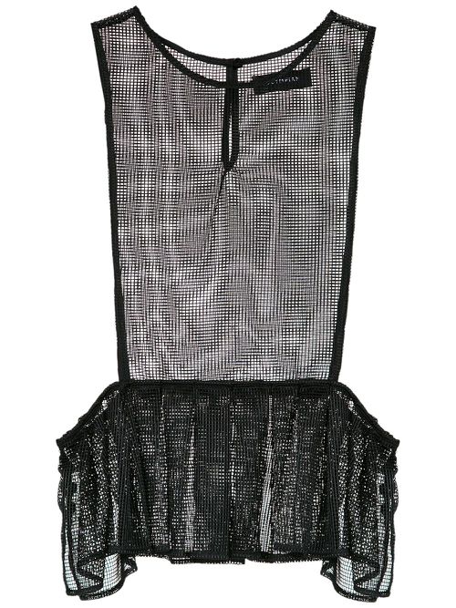 Flamingo mesh tank top x Silvia Braz - Black