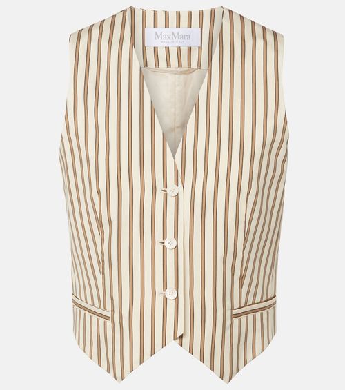Fauno striped cotton and silk vest