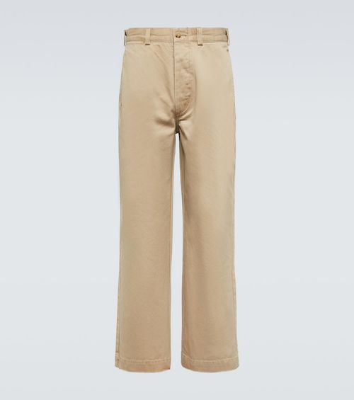 Low-rise cotton chinos