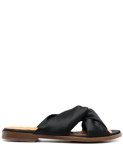 Wamuzan twist strap sandals - Black