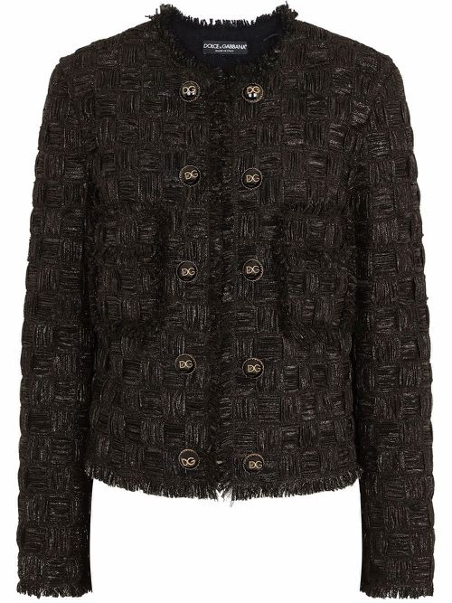 Lamé jacquard Gabbana jacket - Black