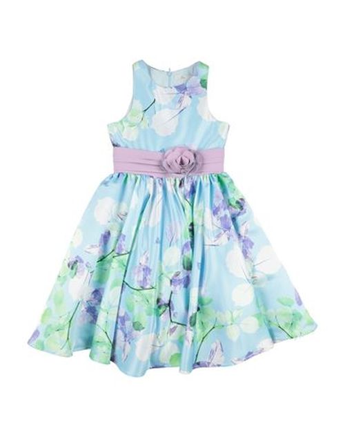 Kid Girl Kids' dress Sky blue Size 12 Polyester, Elastane