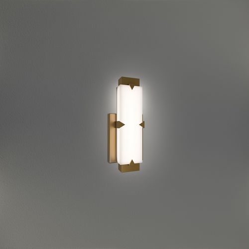 Aged Brass LED Wall Sconce from the Carlisle Collection