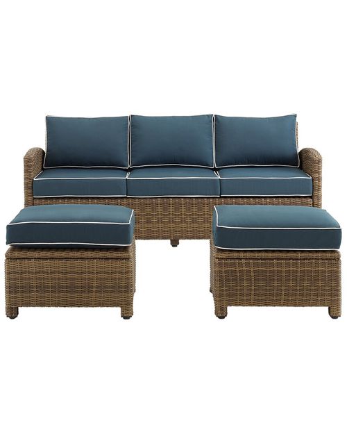 Bradenton 3Pc Outdoor Wicker Sofa Set