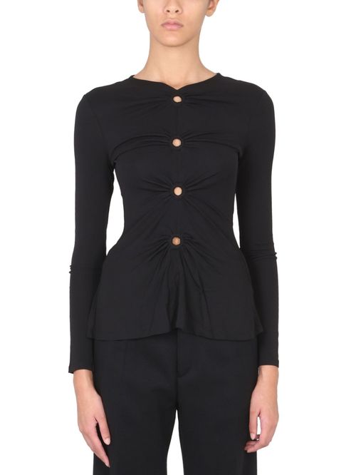 Black Solid Round Neck Sweater