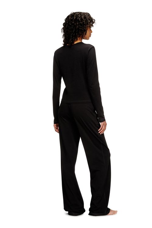 Pyjamas aus Stretch-Baumwolle - Pyjamas - Damen - Schwarz