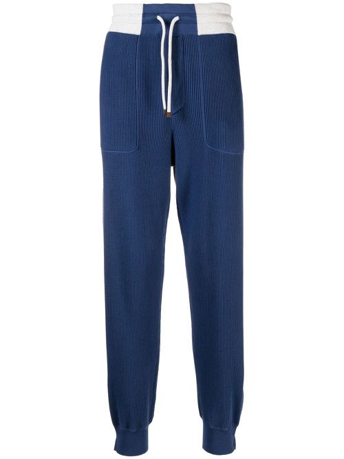 Knitted track pants - Blue