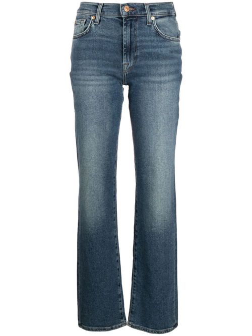 Ellie mid-rise straight-leg jeans - Blue