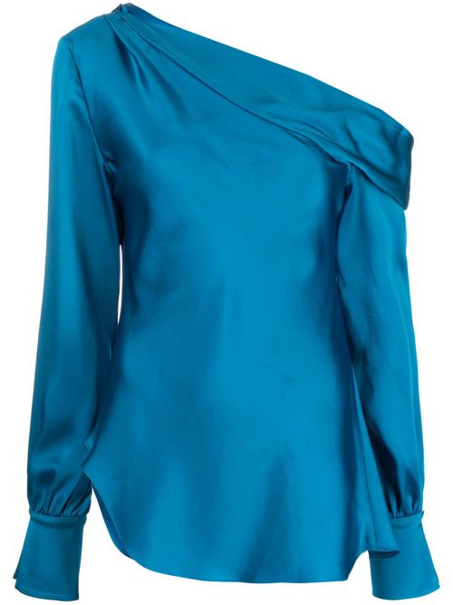 Alice satin off-shoulder top - Blue