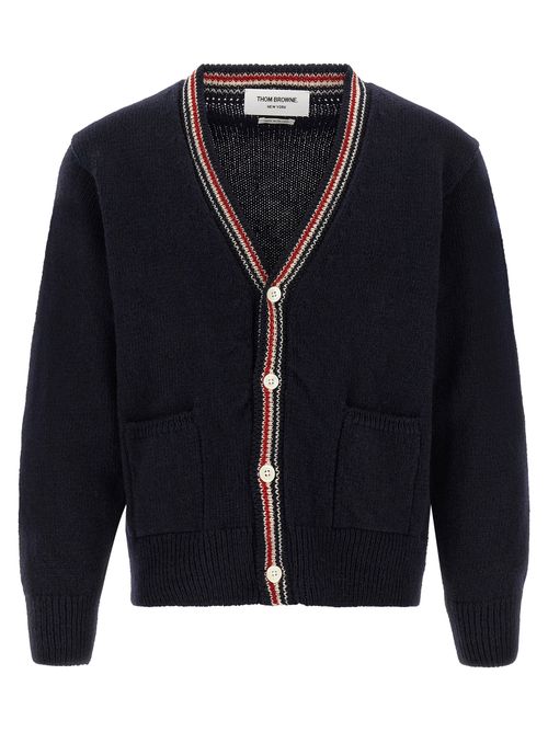 Wool and Mohair Blend Cardigan — Navy