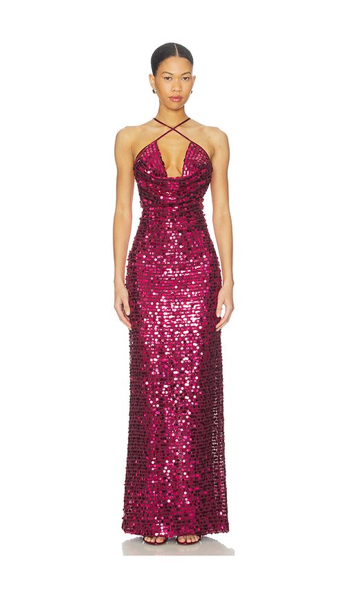 Lovers and Friends Britt Gown in Fuchsia. L. Also in XXS, XS, S