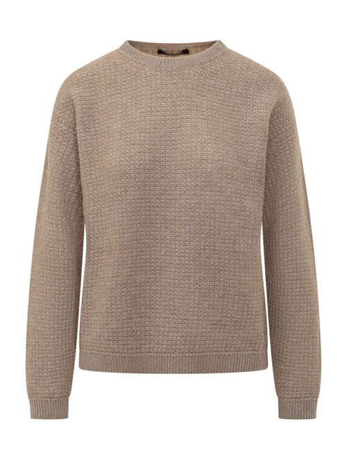 Brown Knitted Crew Neck Sweater