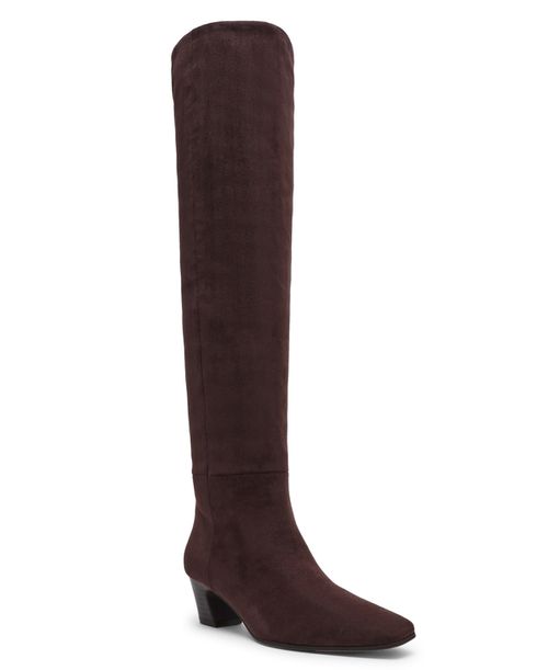 Women's Stryker Over-the-Knee Pull On Heeled Boots - Dark Brown