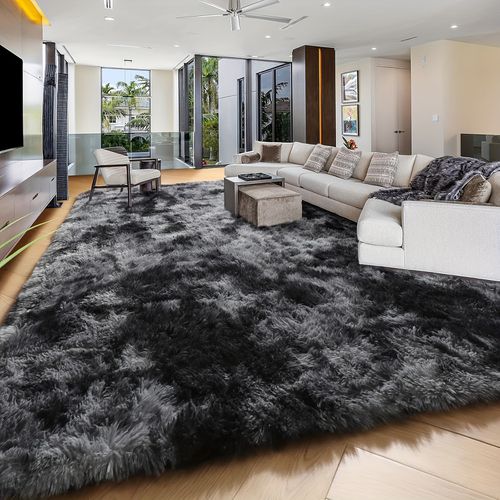 TEMU Super Large Machine Washable Luxury 8x10 Feet 240*300cm Area Rugs For Living Room, Large Tie-dyed Fluffy Plush Shag Bedroom Carpet, Anti