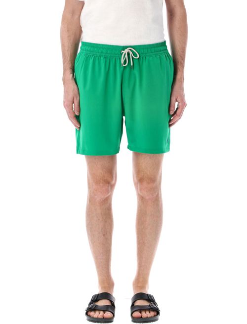 Green Polo Pony-embroidered Swim Shorts