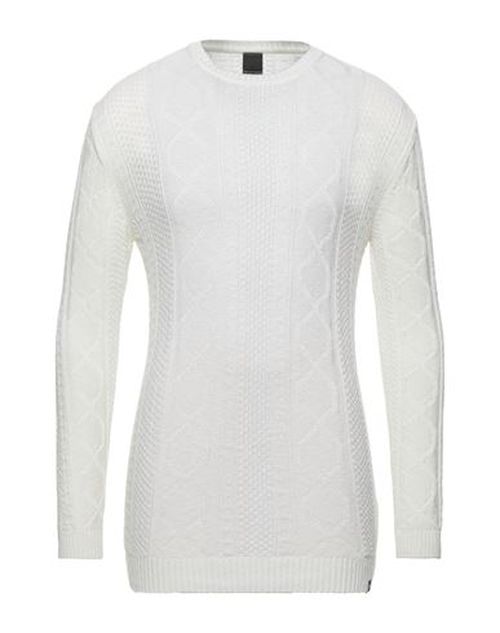 Man Sweater White Size XL Cotton, Linen