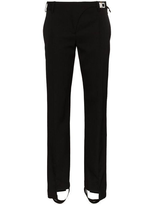 Stirrup slim-leg trousers - Black