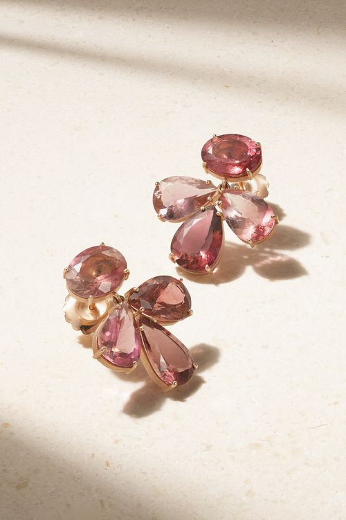 Gemmy Gem 18-karat Rose Gold Tourmaline Earrings - Pink