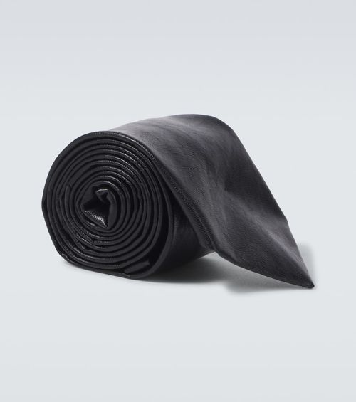 Faux leather tie