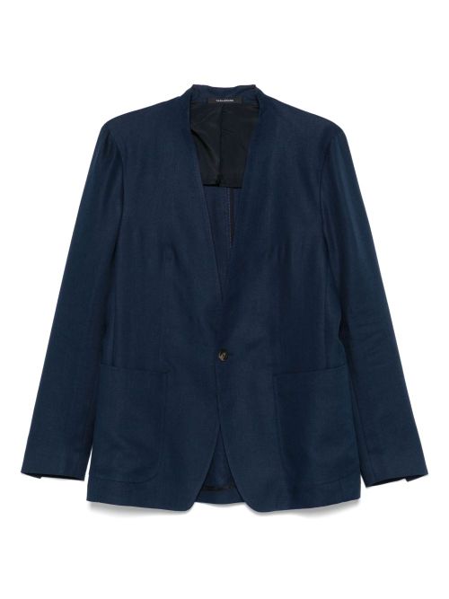 Tagliatore linen blazer - Blue
