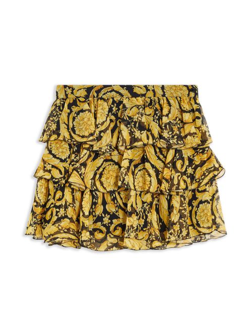 Barocco print skirt - Yellow